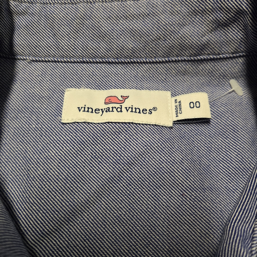 Vineyard Vines Blue and Yellow Sleeveless Dress Size 00 100% Cotton - Picture 3 of 7